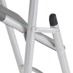 Charcoal Plastic Seat Outdoor Safe Folding Chair (Set of 4)