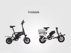 GlareWheel EB-X5 Foldable Electric Bike - White