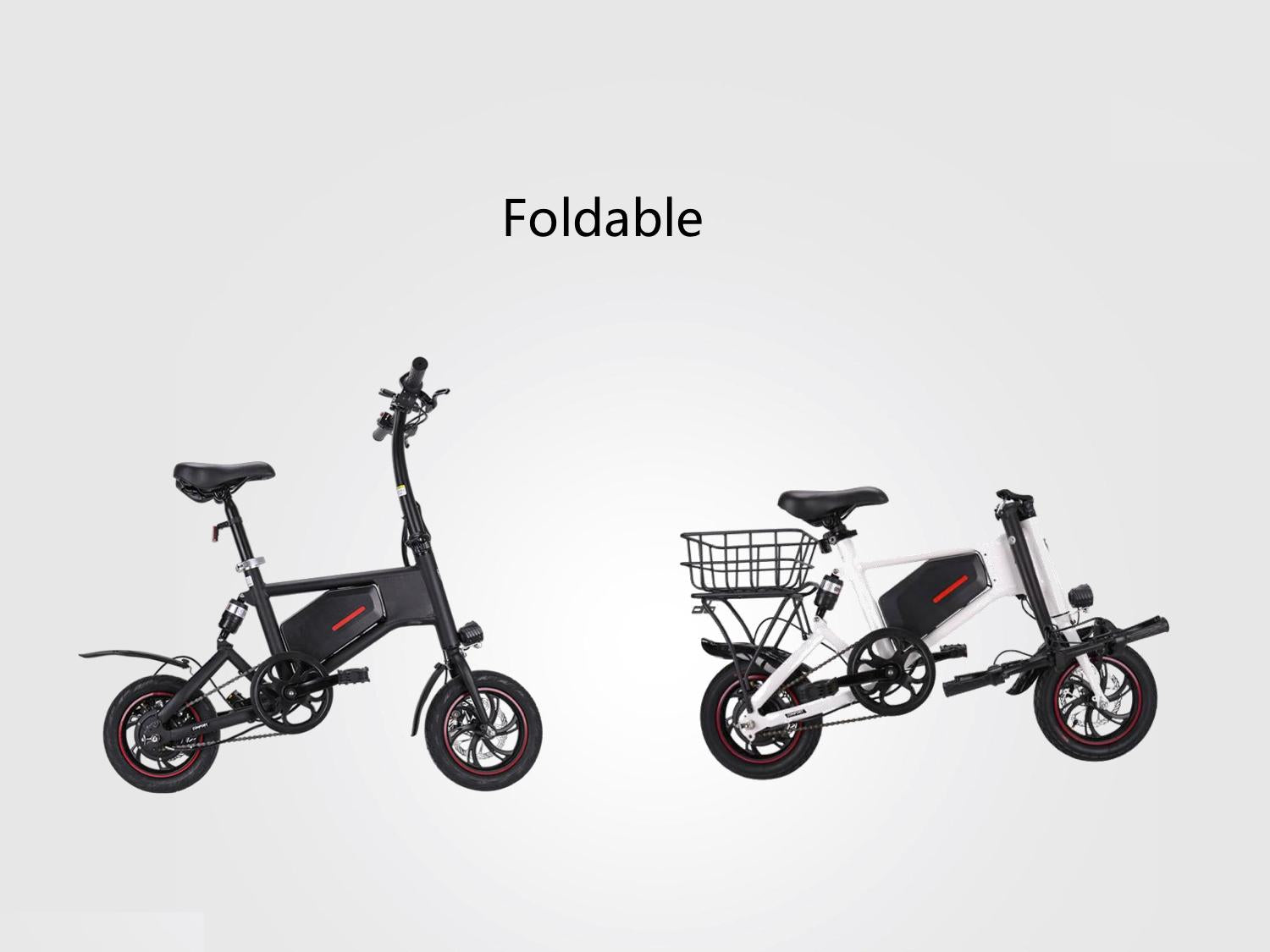GlareWheel EB-X5 Foldable Electric Bike - White