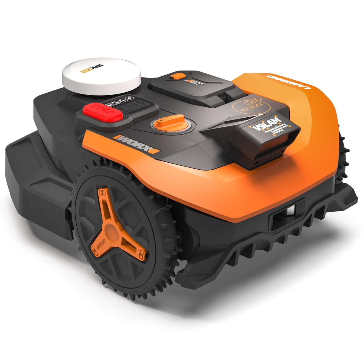 Landroid Vision Cloud Robot Lawn Mower, No Perimeter Wire Robot Mower for 1/4 Acre, WR310 +  Robotic Lawn Mower Garage, Weatherproof Mower StoraGarafor Vision Cloud, WA0828