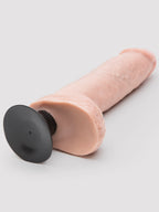 King Cock Ultra Realistic Vibrating Dildo with Balls and Suction Cup 9 Inch, Flesh Pink