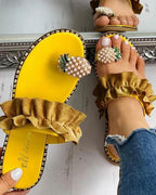 Women Casual Flat Bohemian Pineapple Style Lady Sandals