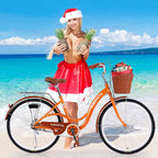 AUSPUM 26-Inch Cruiser Bike,Comfort Bikes,bikes for women,Arrivals Single Speed Bicycle for Women,Load capacity220lb,Orange