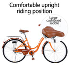 AUSPUM 26-Inch Cruiser Bike,Comfort Bikes,bikes for women,Arrivals Single Speed Bicycle for Women,Load capacity220lb,Orange