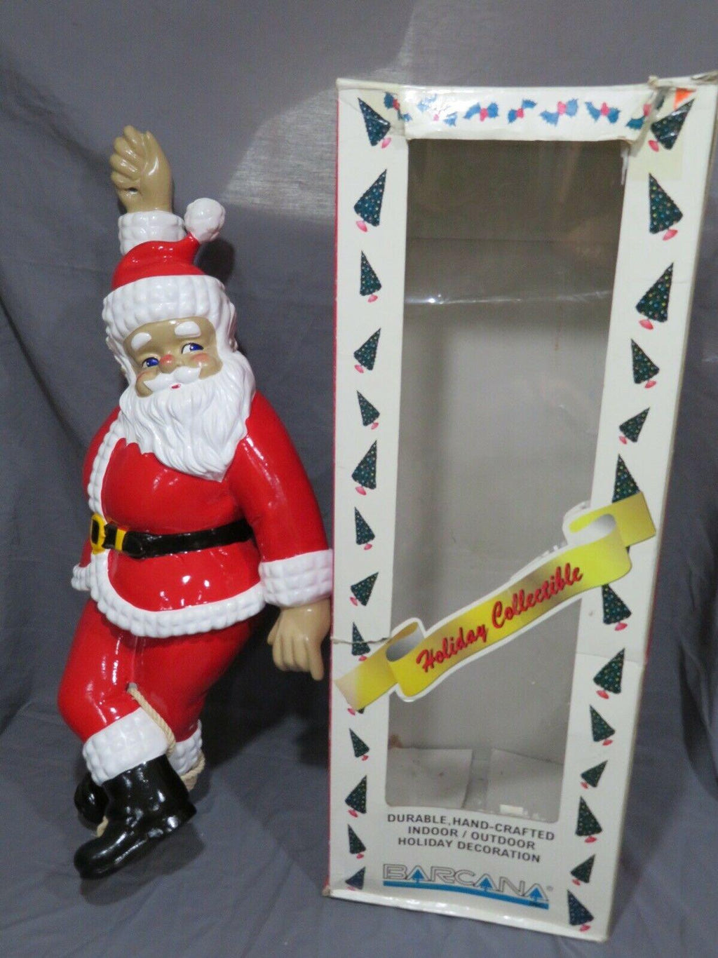 1997 Barcana 25 SANTA ON A ROPE Christmas Fiberglass Mold Indoor Outdoor Decor