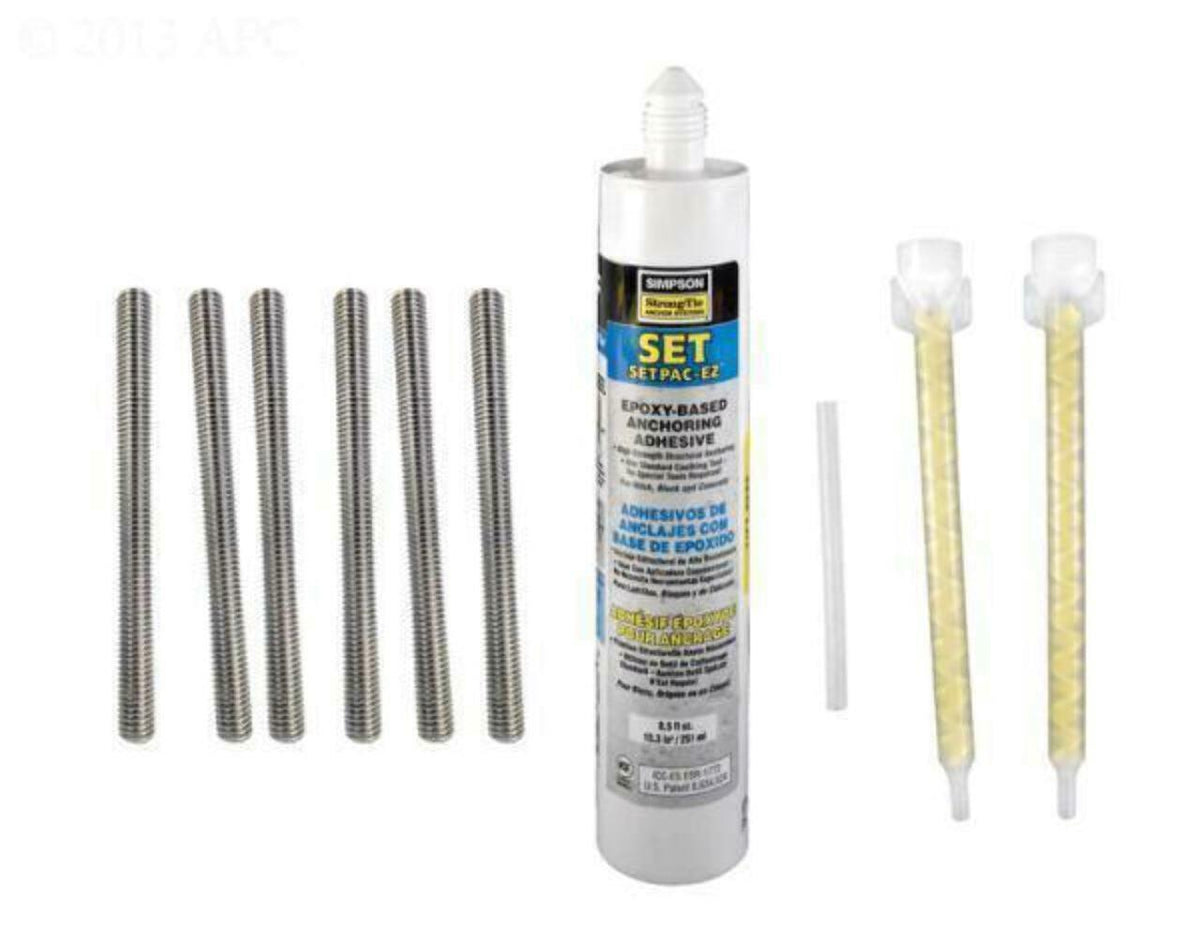 epoxy kit w/(6) 1/2 bolts