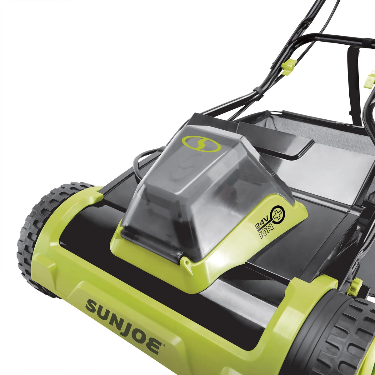 Cordless Electric Push Lawn Mower with 11.9-Gal Bag, 15-Inch Cutting Width, 360W Motor - Heavy-Duty Yard Trimmer for Gardening Care and Maintenance, IONMAX 24V-CRLM15