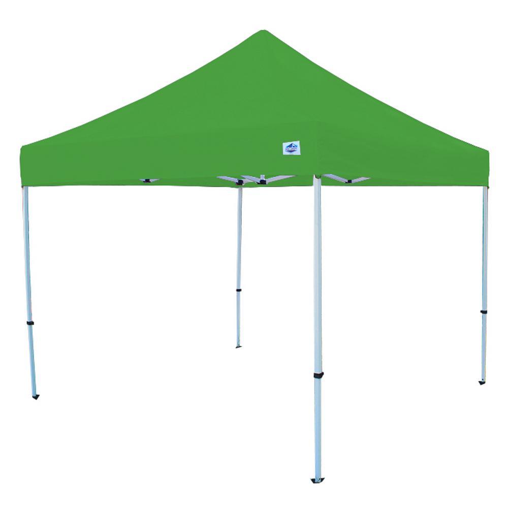 Tuff Tent 10 ft. x 10 ft.White Frame Instant Pop Up Tent with Green Cover