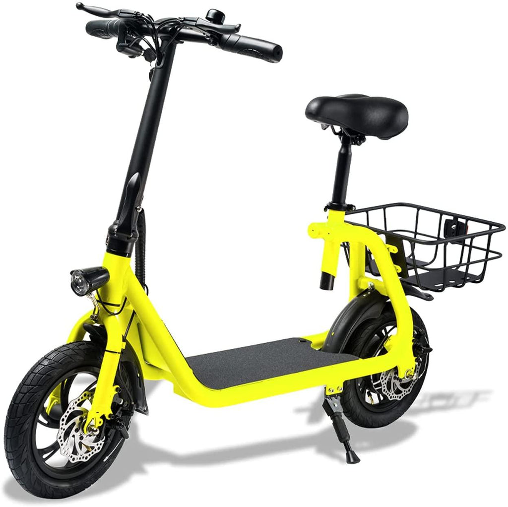 Beston Sports Light Weight Folding Electric Bike for Adult Electric Scooter with Seat for Adult EBike Mini Bicycles Electric Moped for Adult Commuter