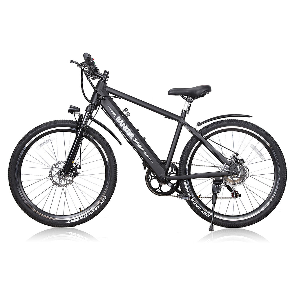 ranger 26" Electric Bike,Bicycle with 6 speed gear 50Nm/350W Powerful Motor 36V/10A Battery Power Ride In Snow, Ice, Rain, Beach and Terrain - Black