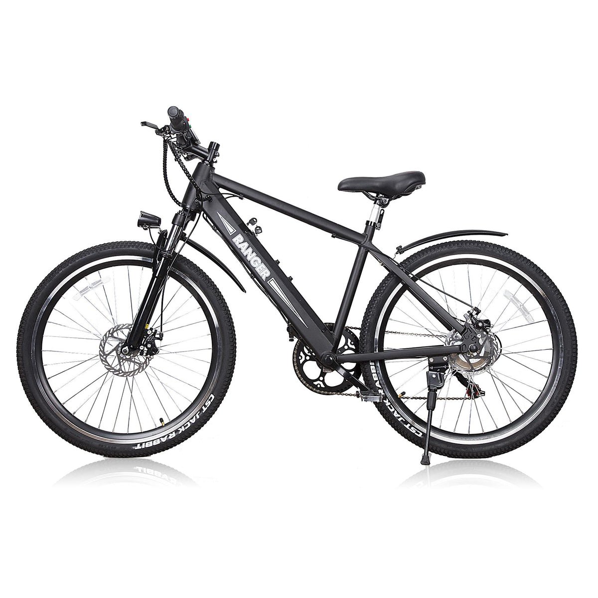 ranger 26" Electric Bike,Bicycle with 6 speed gear 50Nm/350W Powerful Motor 36V/10A Battery Power Ride In Snow, Ice, Rain, Beach and Terrain - Black