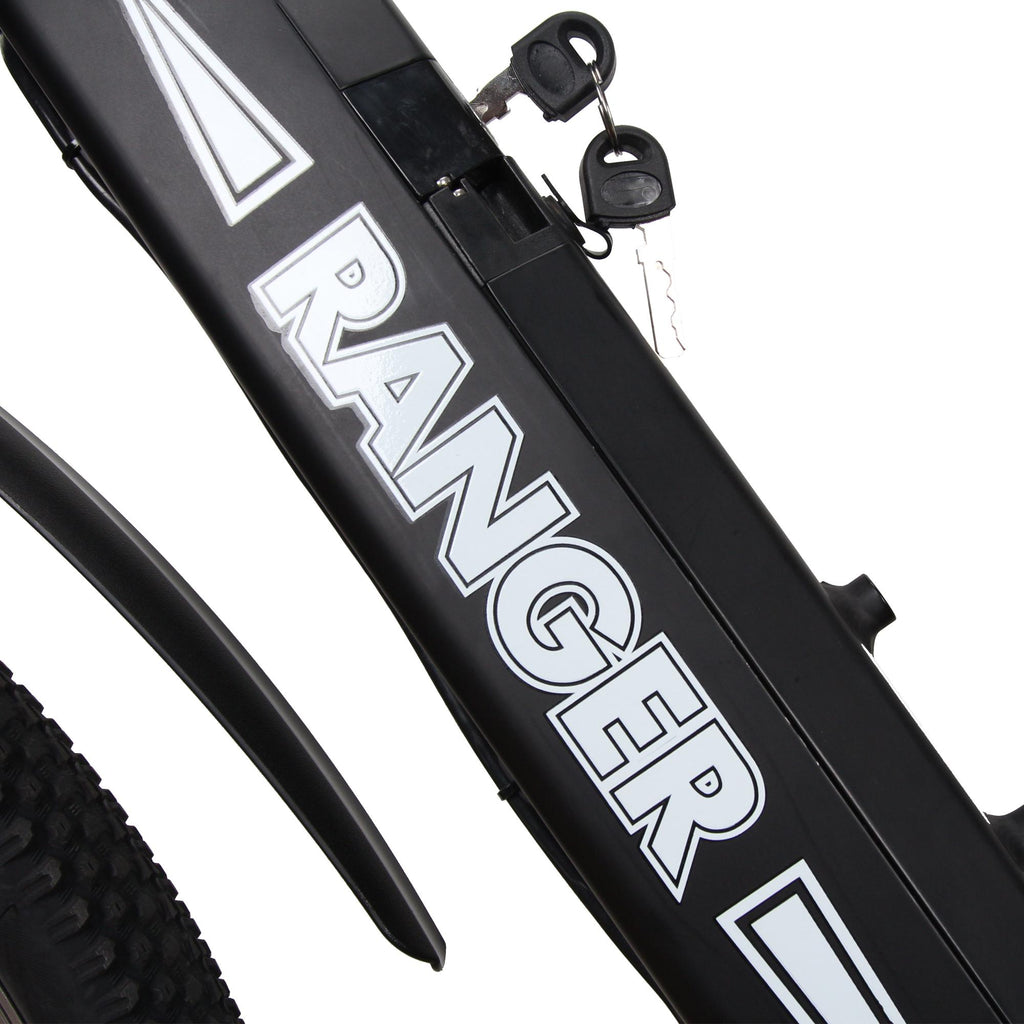 ranger 26" Electric Bike,Bicycle with 6 speed gear 50Nm/350W Powerful Motor 36V/10A Battery Power Ride In Snow, Ice, Rain, Beach and Terrain - Black