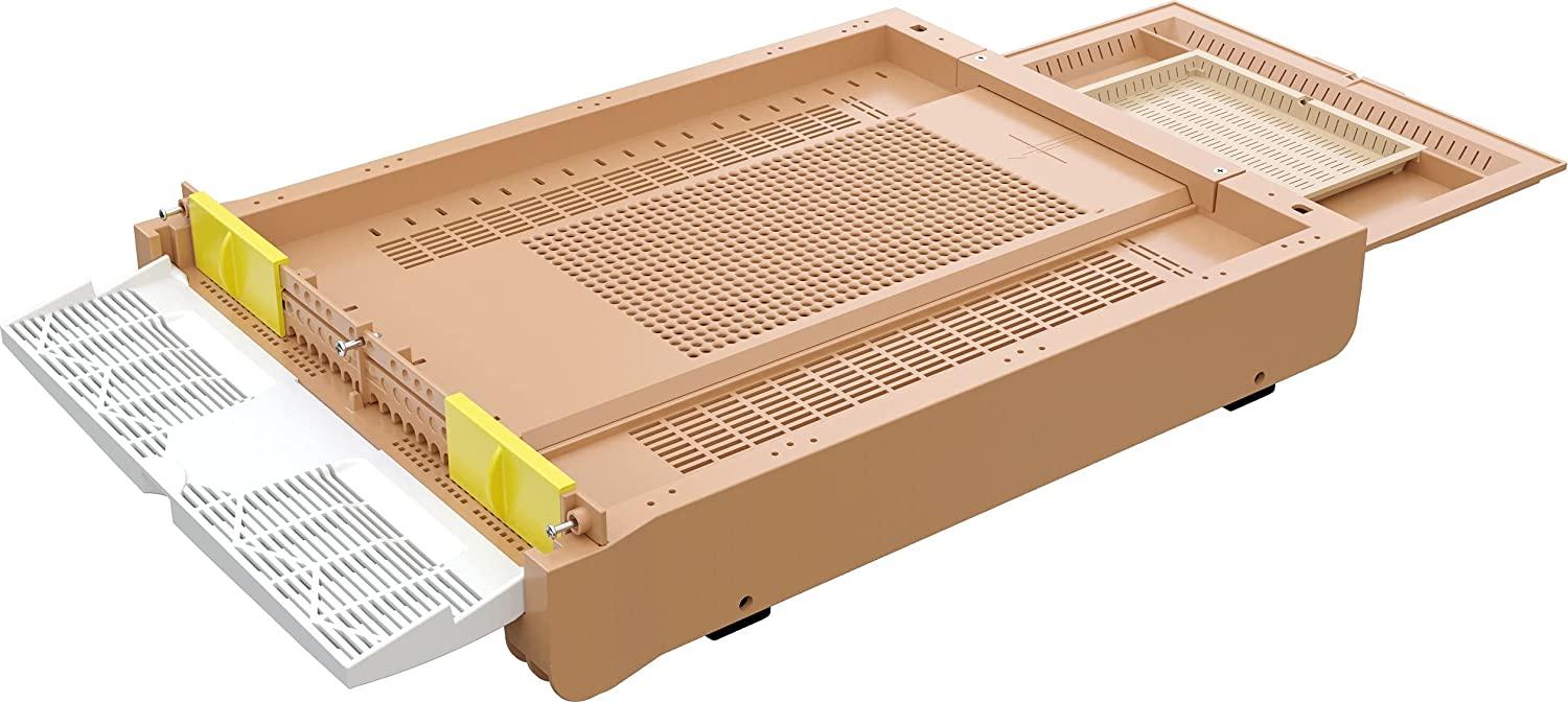 apimaye premium screened bottom board with built in pollen trap and pollen drawer, entrance reducers and ventilation system for moisture control multipack (3)