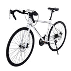 snorda Begasso s Aluminum Full Suspension Road Bicycle 21 Speed Disc Brake, 700C