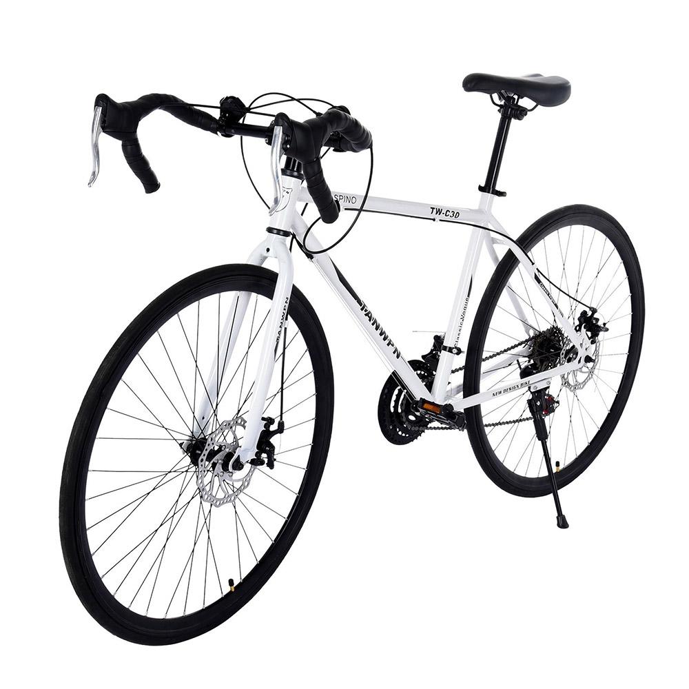 snorda Begasso s Aluminum Full Suspension Road Bicycle 21 Speed Disc Brake, 700C