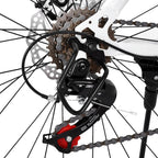 snorda Begasso s Aluminum Full Suspension Road Bicycle 21 Speed Disc Brake, 700C