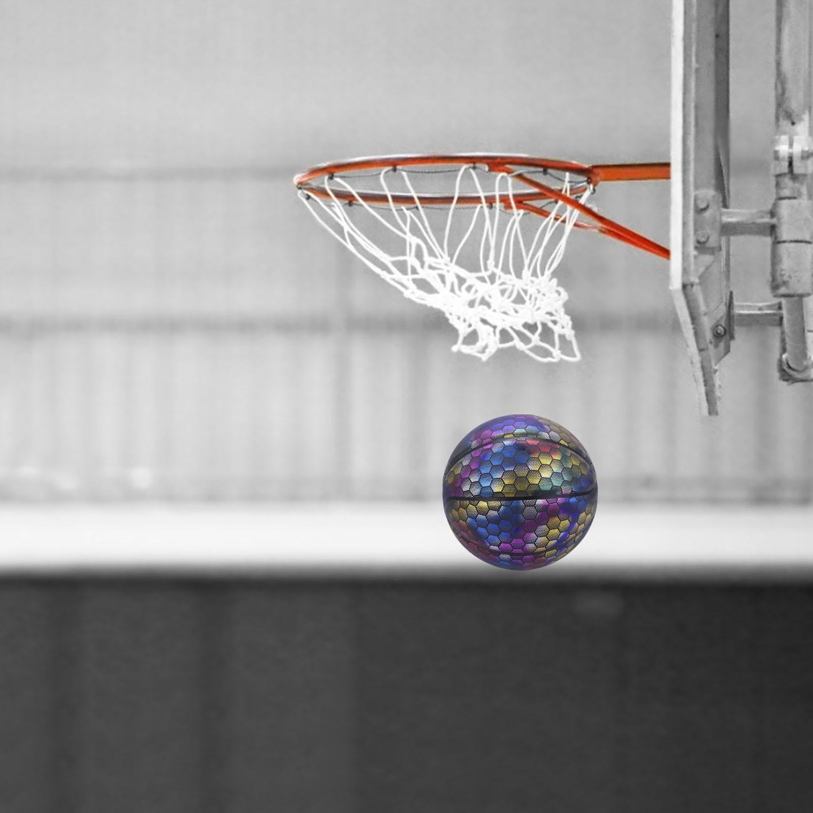 Reflective Glowing Basketball Holographic Size 7 Sports Ball