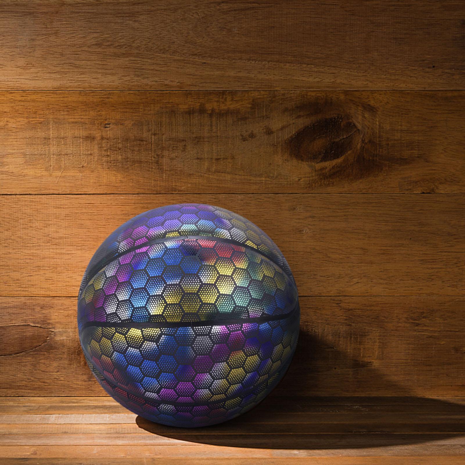 Reflective Glowing Basketball Holographic Size 7 Sports Ball