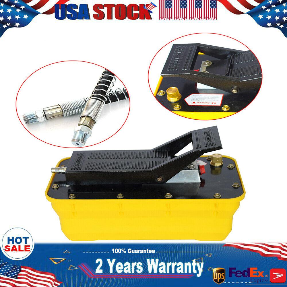 Air Powered Hydraulic Foot Pedal Pump 10000PSI Adjustable Release Pressure 2.3L