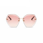 Sunglasses - Luxury Oversize Rimless Transparent Gradient Sunglasses