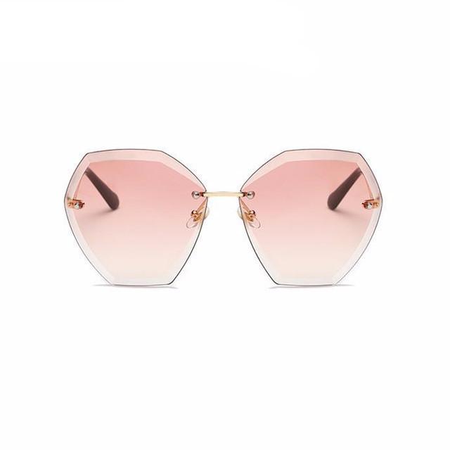 Sunglasses - Luxury Oversize Rimless Transparent Gradient Sunglasses