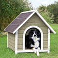 Nantucket Dog House Size: Lar(37.25 H x 35.25 W x 41.5 D), Color: Gray / White
