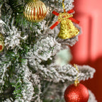 HOMCOM 7.5' Christmas Tree w/ Unlit Snow Flocked Branches for Holiday Indoor