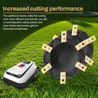 [Upgrade] 2 Blade Discs + 12 Pcs Blades Compatible with  A1600, A2000, A2500 and A3000, Lawn Mower Robot Blade Disc, Robotic Lawn Mower Turntable
