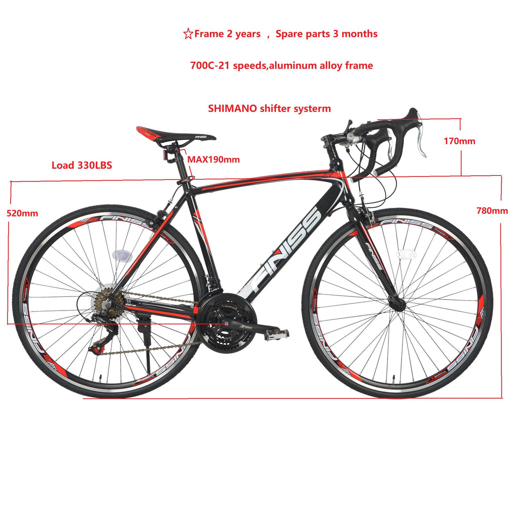 Einccm 700 28C Men's Mountain Bicycle, 21-Speed Aluminum, Red
