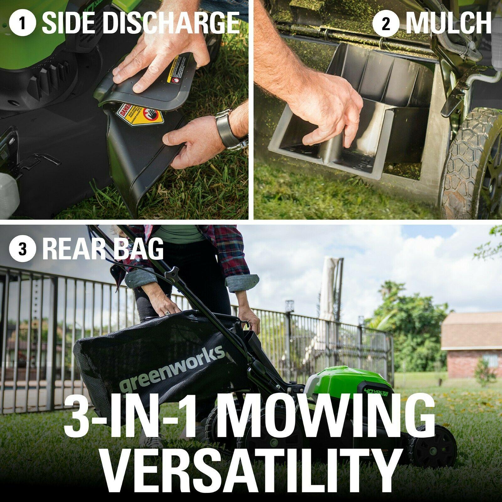 Greenworks 40v 20in Cordless Brushless Push Mower 2516302 w/Quik Charger & 4.0ah