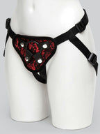 Bondage Boutique Lace Strap-On Harness, Red