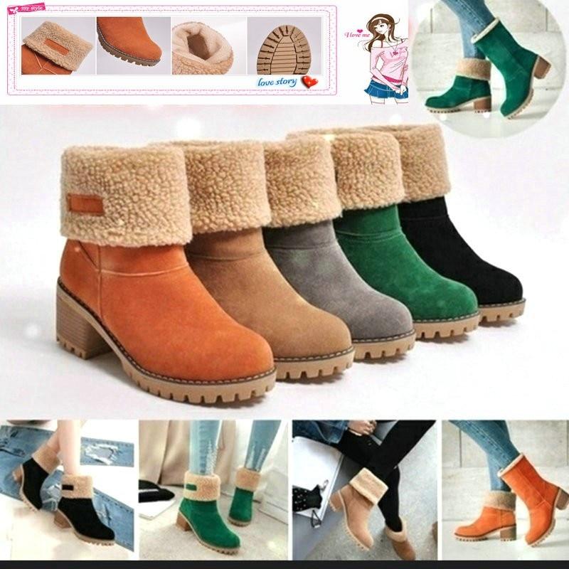 Ladies Thick Fluffy Warm Snow Boots