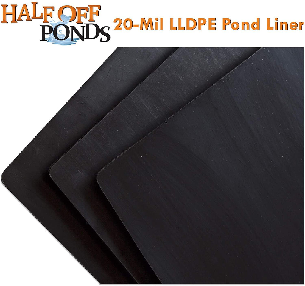 half off ponds - 25 ft. x 15 ft. 20-mil lldpe pond liner for ponds, lakes and retention basins