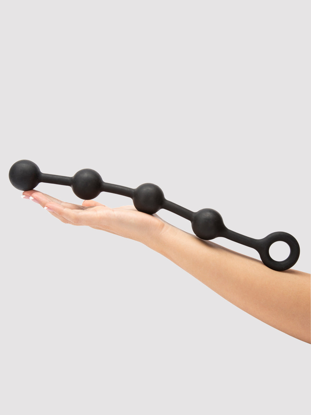 Cannonballs Large Silicone Anal Beads, Black