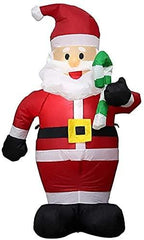ZXYDD Christmas Decorations Event Venue Layout Props 1.2m Inflatable Small Cane Santa Claus Christmas Ornament