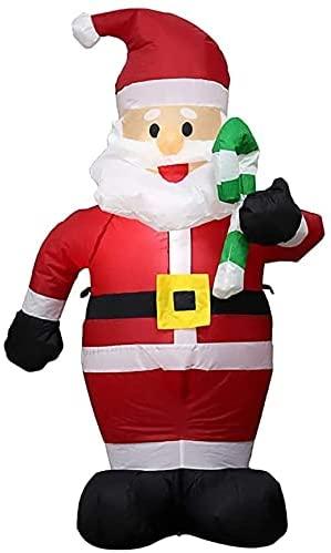 ZXYDD Christmas Decorations Event Venue Layout Props 1.2m Inflatable Small Cane Santa Claus Christmas Ornament
