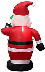 ZXYDD Christmas Decorations Event Venue Layout Props 1.2m Inflatable Small Cane Santa Claus Christmas Ornament