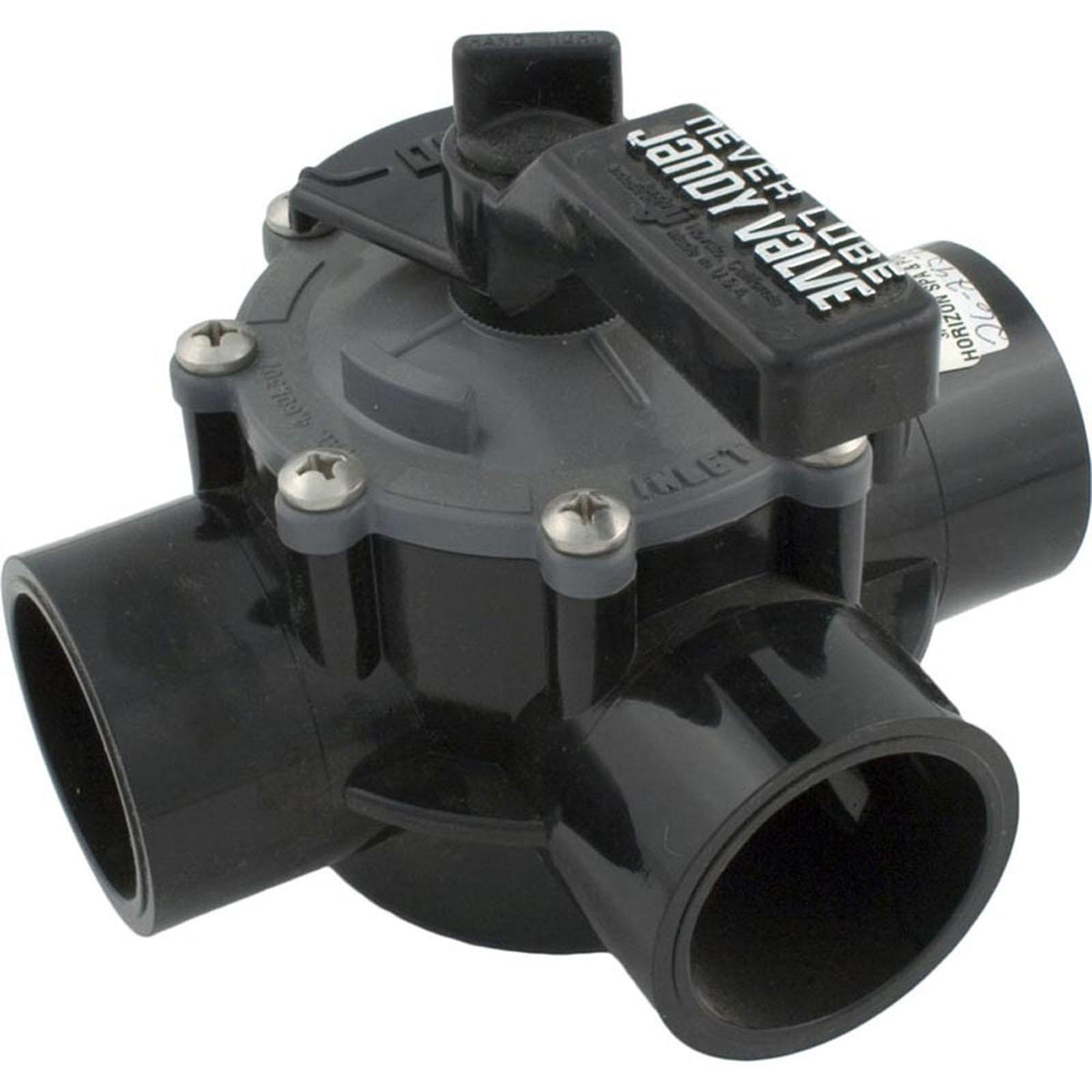 Jandy Dvtr Valve, Jandy Nvrlb, 1-1/2"s/2"spg, 3 Port, Int/Ext Stop