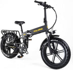 GDSEBIKE Electric Bike for Adults 20" ebike Full Suspension 750W Motor Fat Tire Electric Bike Mountain Beach Snow Bike 48V 12Ah Removable Battery 35MPH