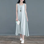 babakud linen loose summer sleeveless dress