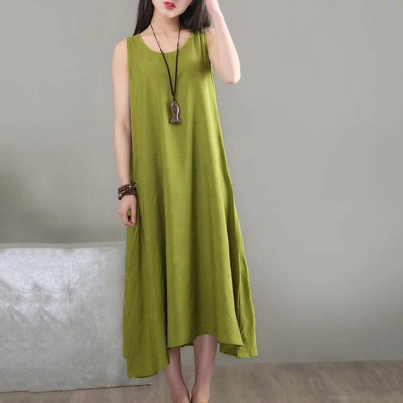 babakud linen loose summer sleeveless dress