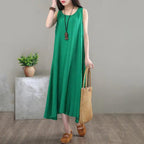 babakud linen loose summer sleeveless dress