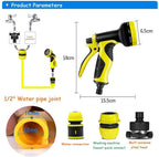 ZHJING Hose Spray Gun Garden Hose Nozzles High Pressure Water Gun 1/2" Water Pipe Watering (Size : Water Pipe+30m Suit)