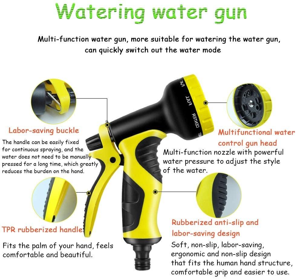 ZHJING Hose Spray Gun Garden Hose Nozzles High Pressure Water Gun 1/2" Water Pipe Watering (Size : Water Pipe+30m Suit)