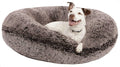 BESSIE AND BARNIE Signature Frosted Willow Luxury Shag Extra Plush  Fur Bagel Pet/Dog Bed
