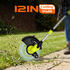 20V Electric Weed Wacker Cordless Edger Lawn Tool 2 X 2.0Ah Battery Powered Weed Eater with Charger, 12 Inch Lightweight String Trimmer, Auto Line Feed Grass Cutter Lawn Mower for Small Yard Garden