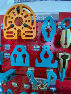 SET#72 - 25 PIECE HEAVY DUTY AUTO BODY FRAME MACHINE PULLING TOOLS AND CLAMPS