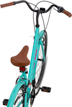 Hiland 700C Hybrid Bike for Men Women Step-Through or Step-Over Frame  7speeds Retro-Styled Cruiser Bicycle