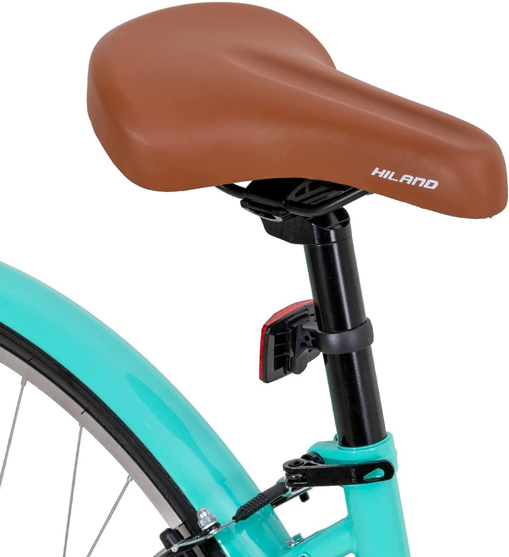 Hiland 700C Hybrid Bike for Men Women Step-Through or Step-Over Frame  7speeds Retro-Styled Cruiser Bicycle