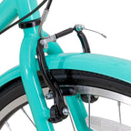 Hiland 700C Hybrid Bike for Men Women Step-Through or Step-Over Frame  7speeds Retro-Styled Cruiser Bicycle